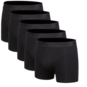 5 schwarze Bambus Unterhosen
