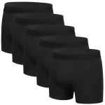 Übersicht: 5 schwarze Baumwoll-Trunks
