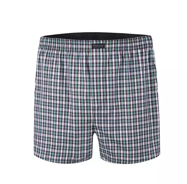 Klassische Boxershorts mit grünem Karo-Muster