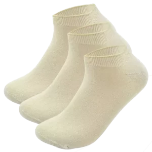 3 beige Knöchelsocken