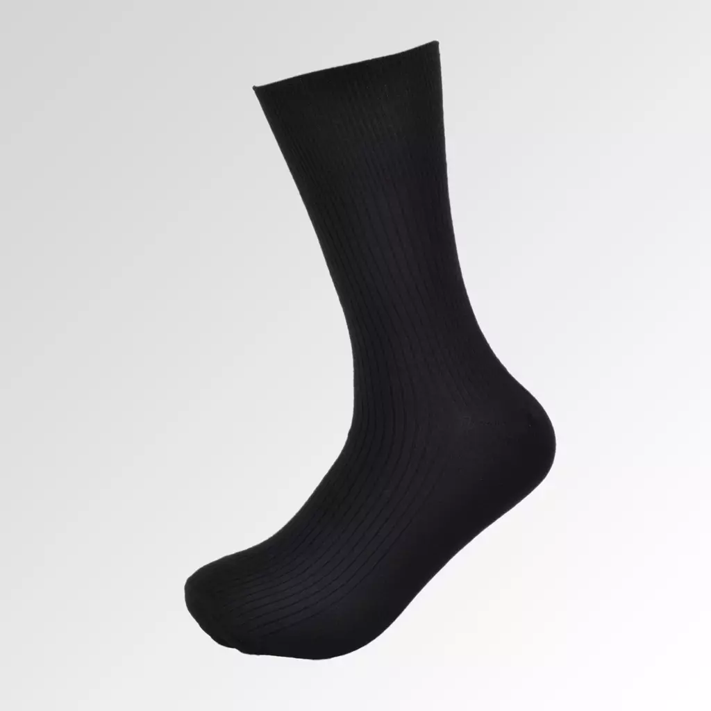 Soft-Top Socken aus Bambus in Schwarz