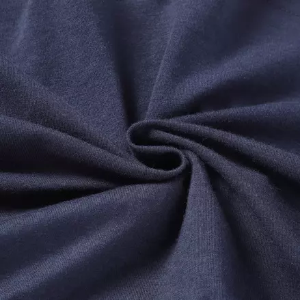 Bambus Stoff in Blau mit Falten