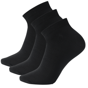 3 schwarze Bambus Knöchelsocke