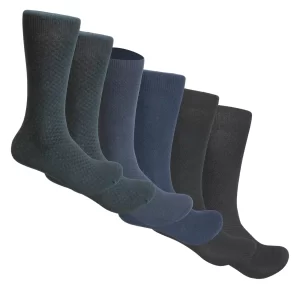 Vergleich aller6 Bambussocken mit Strickmuster