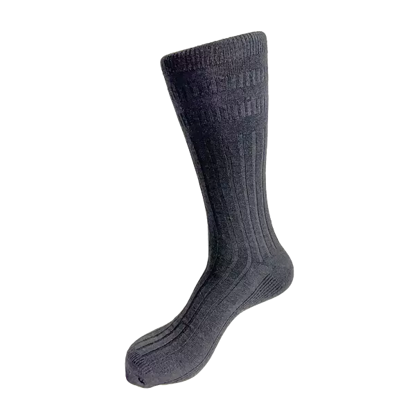Wollsocken aufgenommen von der Seite.